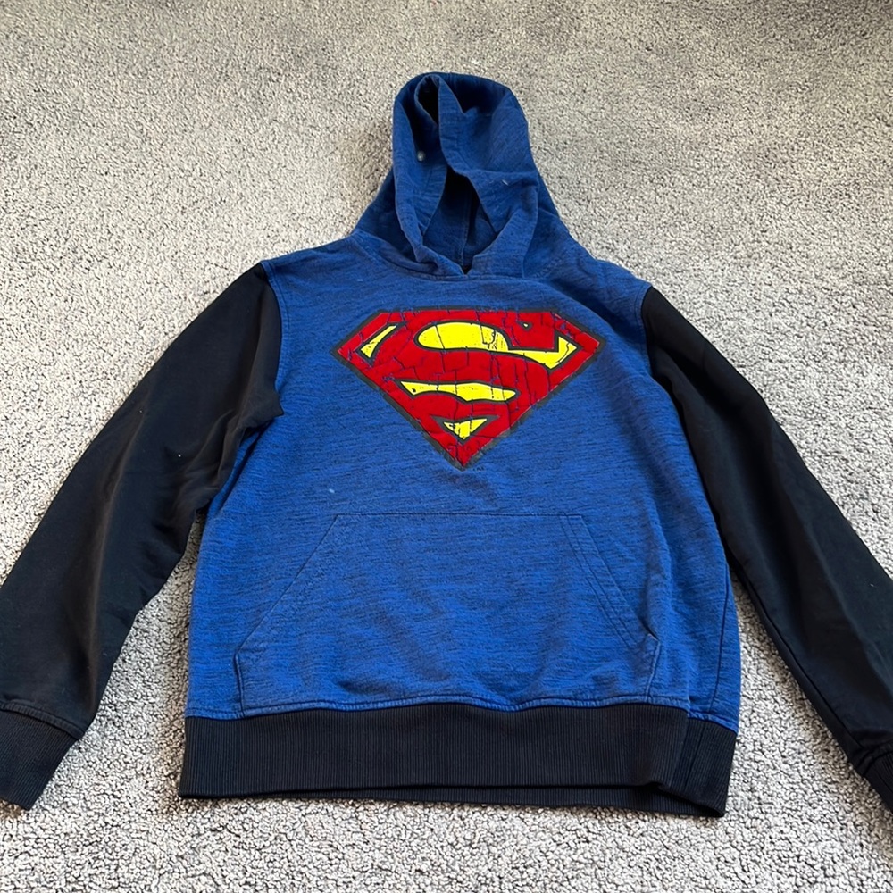 Distressed Official Superman Kids Hoodie Sweatshirt